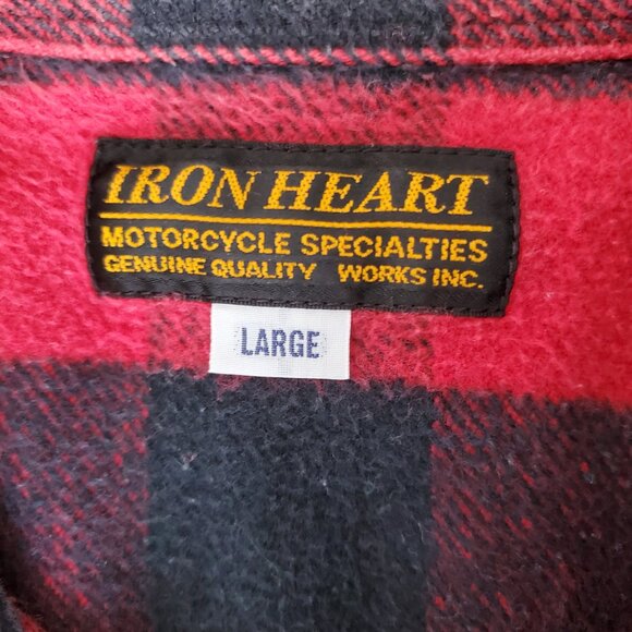 ❗🅂🄾🄻🄳❗Iron Heart IHSH-232 Ultra Heavy Flannel West Shirt Size L - Picture 5 of 11